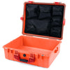 Pelican 1600 Case, Orange with Red Handle & Latches Mesh Lid Organizer Only ColorCase 016000-0100-150-320