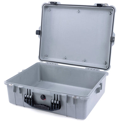 Pelican 1600 Case, Silver with Black Handle & Latches None (Case Only) ColorCase 016000-0000-180-110