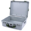 Pelican 1600 Case, Silver with OD Green Handle & Latches None (Case Only) ColorCase 016000-0000-180-130