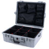 Pelican 1600 Case, Silver TrekPak Divider System with Mesh Lid Organizer ColorCase 016000-0120-180-180