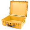 Pelican 1600 Case, Yellow with Desert Tan Handle & Latches None (Case Only) ColorCase 016000-0000-240-310