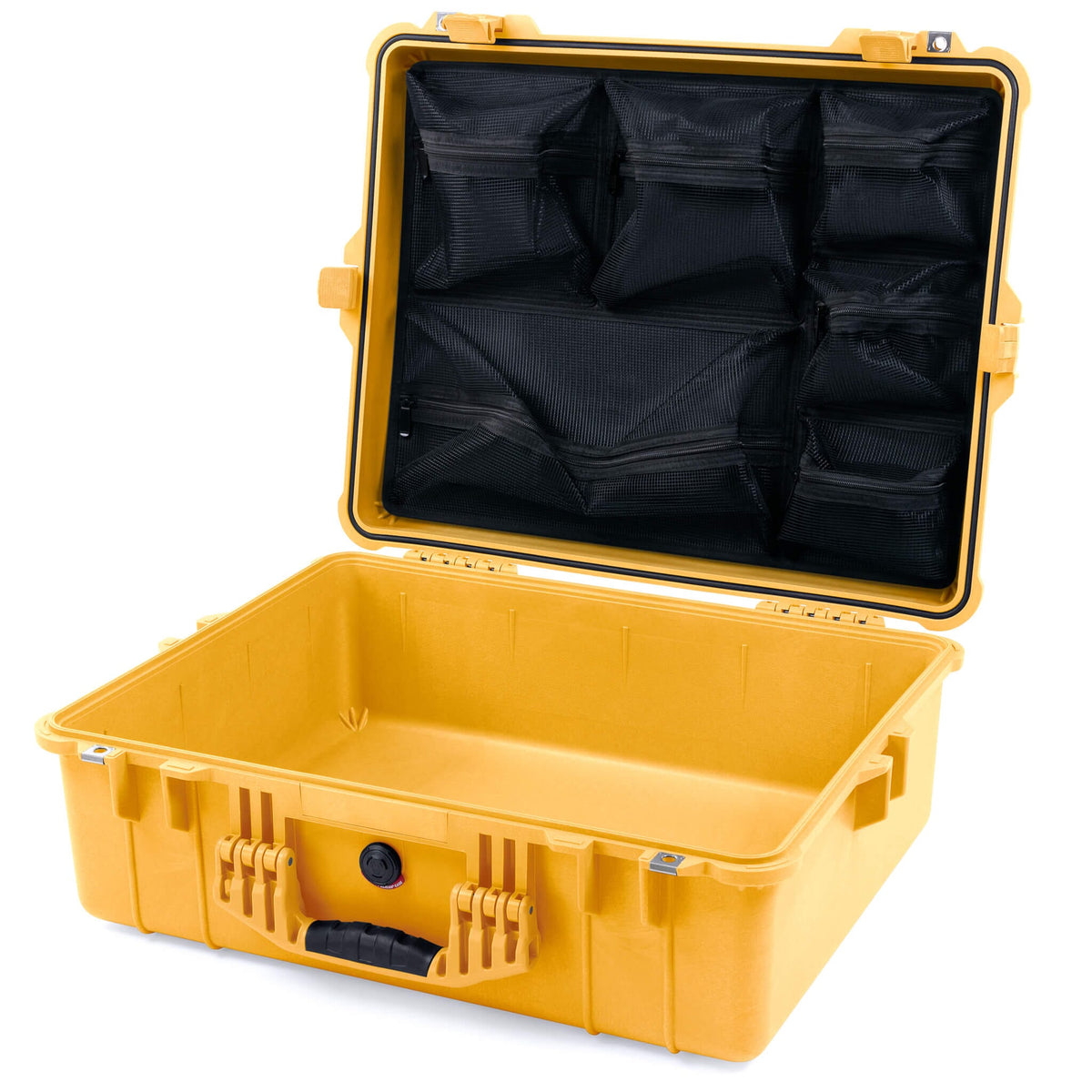 Pelican 1600 Case, Yellow Mesh Lid Organizer Only ColorCase 016000-0100-240-240