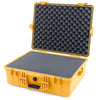 Pelican 1600 Case, Yellow Pick & Pluck Foam with Convoluted Lid Foam ColorCase 016000-0001-240-240
