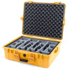 Pelican 1600 Case, Yellow Gray Padded Dividers with Convoluted Lid Foam ColorCase 016000-0070-240-240