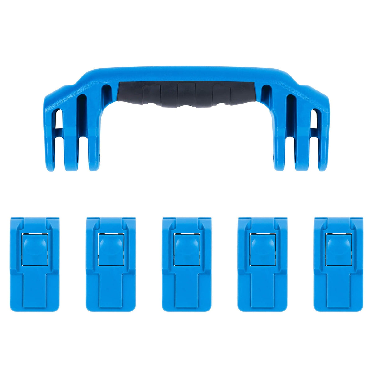 Pelican 1605 Air Replacement Handle &amp; Latches, Blue (Set of 1 Handle, 5 Latches) ColorCase 