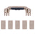 Pelican 1605 Air Replacement Handle & Latches, Desert Tan (Set of 1 Handle, 5 Latches) ColorCase 