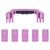 Pelican 1605 Air Replacement Handle & Latches, Magenta (Set of 1 Handle, 5 Latches) ColorCase 