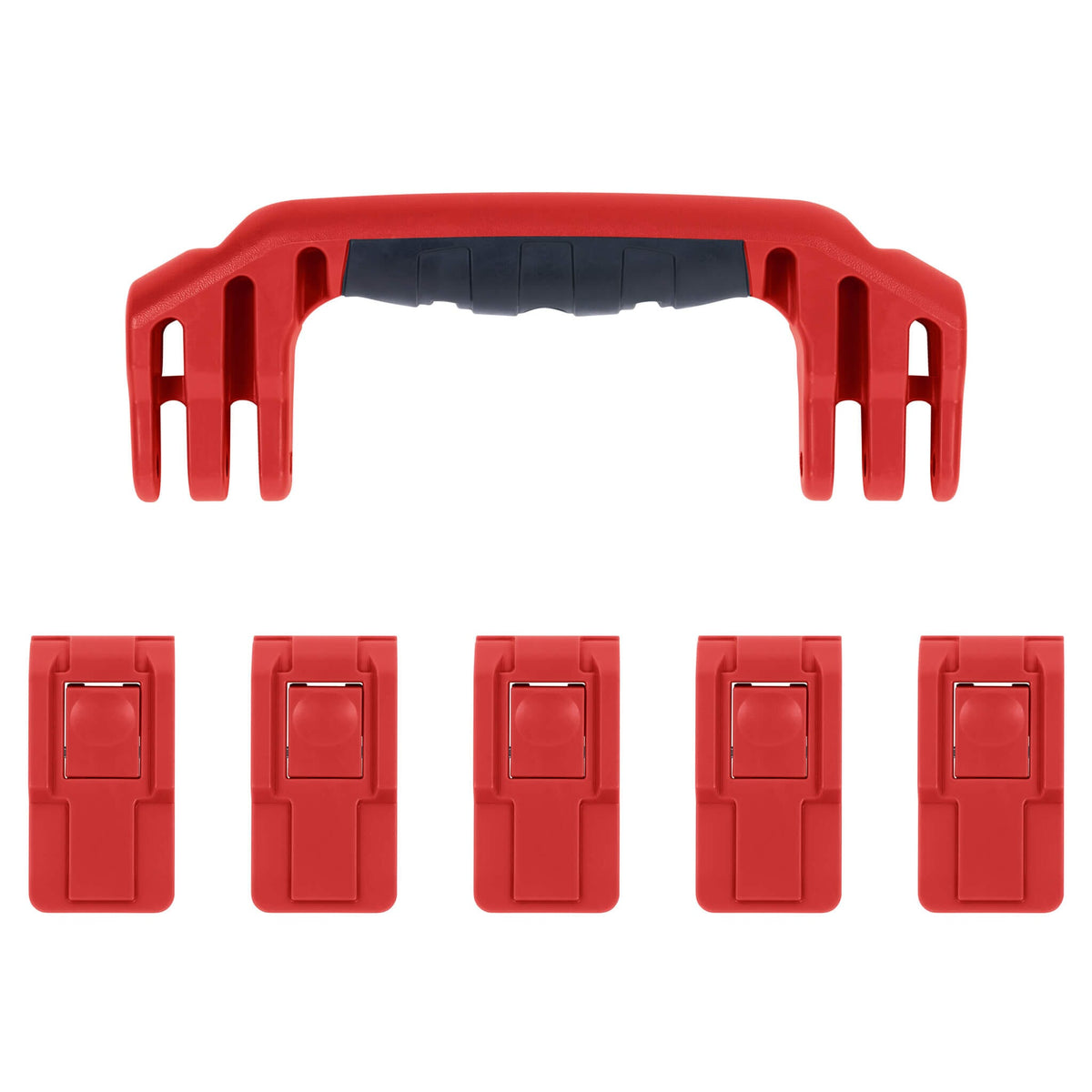 Pelican 1605 Air Replacement Handle &amp; Latches, Red (Set of 1 Handle, 5 Latches) ColorCase 