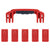 Pelican 1605 Air Replacement Handle & Latches, Red (Set of 1 Handle, 5 Latches) ColorCase 