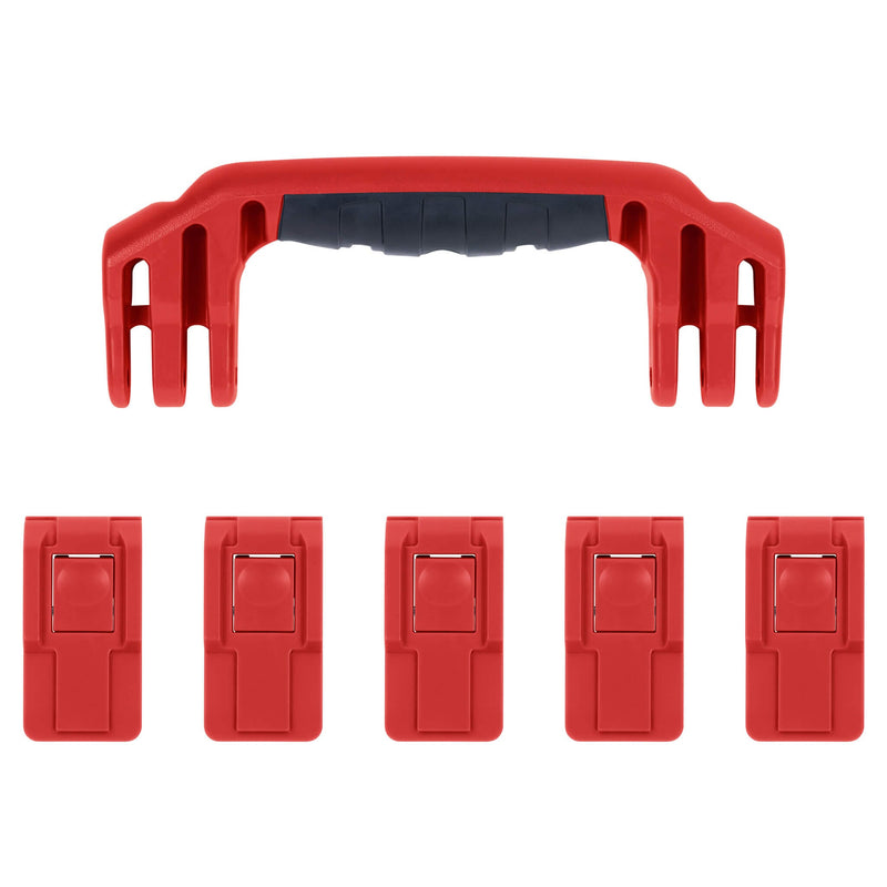 Pelican 1605 Air Replacement Handle & Latches, Red (Set of 1 Handle, 5 Latches) ColorCase 