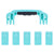 Pelican 1605 Air Replacement Handle & Latches, Teal (Set of 1 Handle, 5 Latches) ColorCase 