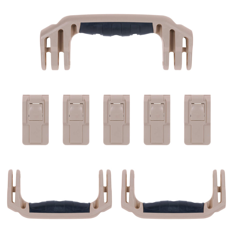 Pelican 1606 Air Replacement Handles & Latches, Desert Tan (Set of 3 Handles, 5 Latches) ColorCase 