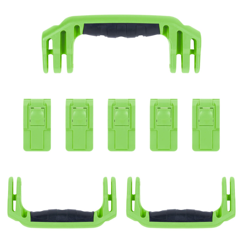Pelican 1606 Air Replacement Handles & Latches, Lime Green (Set of 3 Handles, 5 Latches) ColorCase 