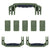 Pelican 1606 Air Replacement Handles & Latches, OD Green (Set of 3 Handles, 5 Latches) ColorCase 