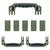 Pelican 1606 Air Replacement Handles & Latches, OD Green (Set of 3 Handles, 5 Latches) ColorCase 