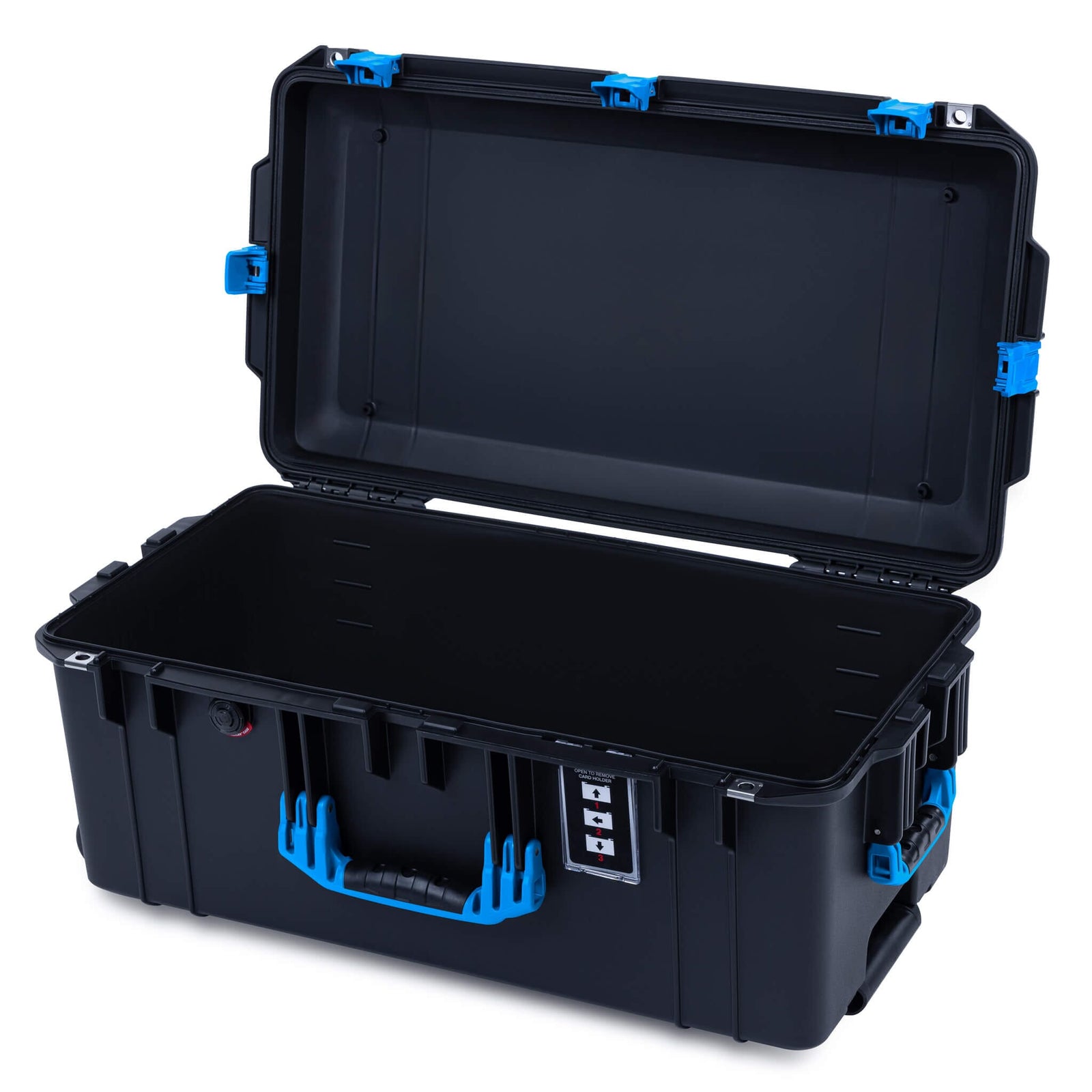 Pelican 1606 Air Case, Black with Blue Handles & Latches None (Case Only) ColorCase 016060-0000-110-121