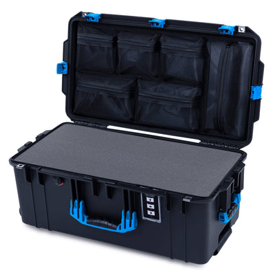 Pelican 1606 Air Case, Black with Blue Handles & Latches ColorCase