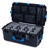 Pelican 1606 Air Case, Black with Blue Handles & Latches ColorCase
