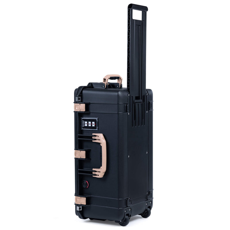 Pelican 1606 Air Case, Black with Desert Tan Handles & Latches ColorCase 