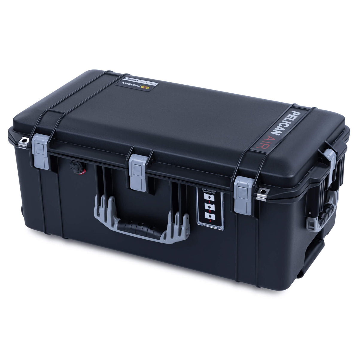 Pelican 1606 Air Case, Black with Silver Handles &amp; Latches ColorCase 
