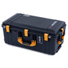 Pelican 1606 Air Case, Black with Yellow Handles & Latches ColorCase