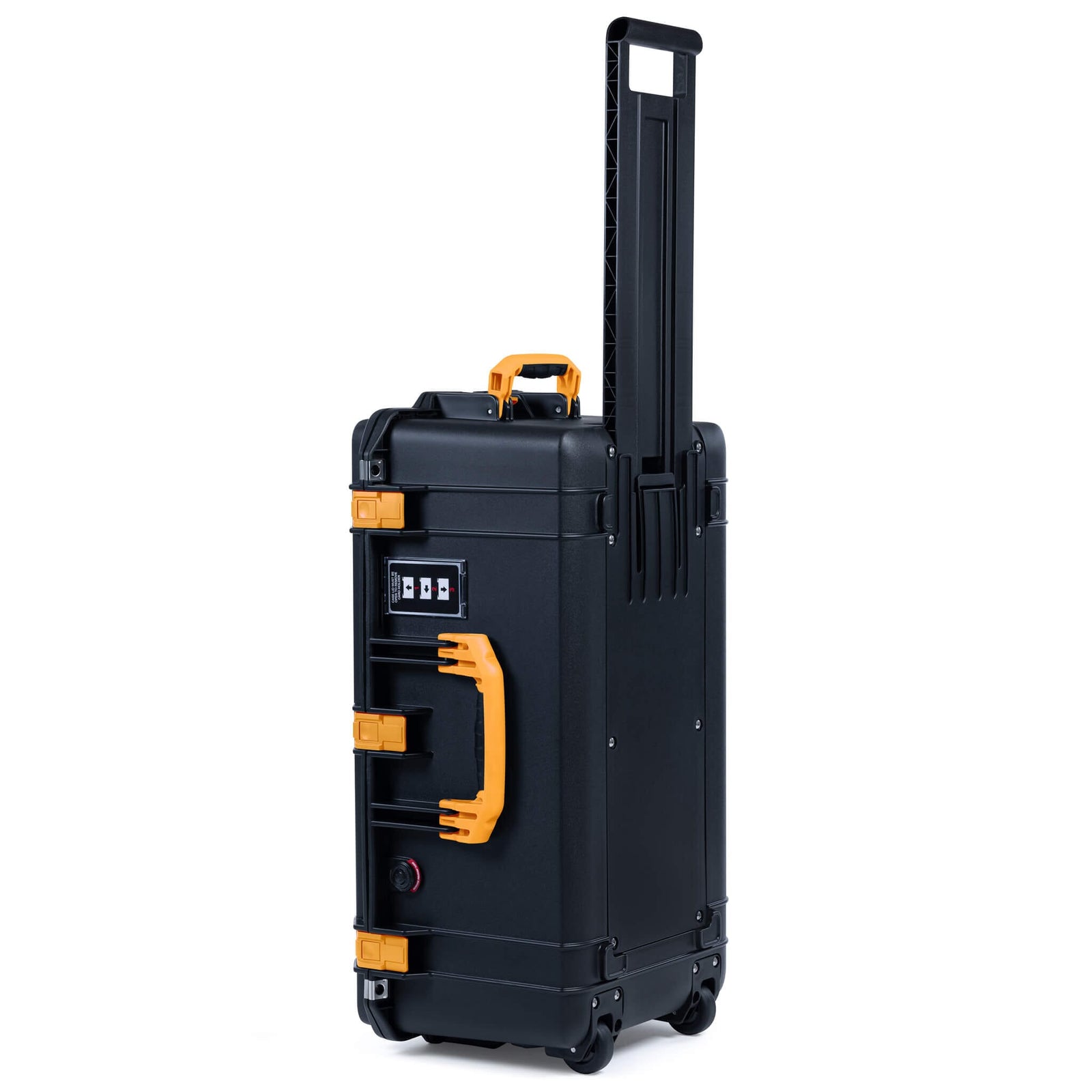 Pelican 1606 Air Case, Black with Yellow Handles & Latches ColorCase 
