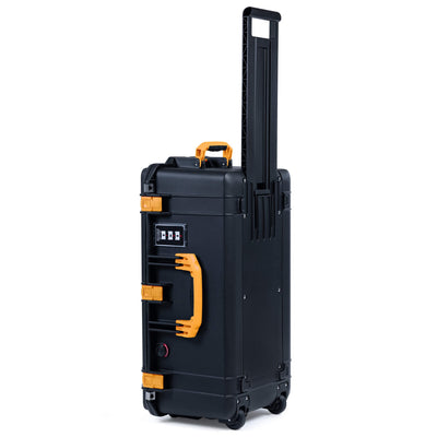 Pelican 1606 Air Case, Black with Yellow Handles & Latches ColorCase