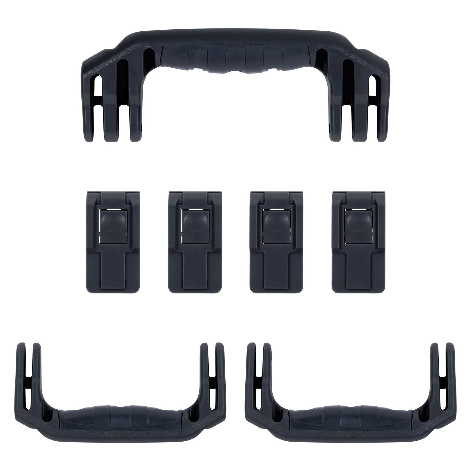 Pelican 1607 Air Replacement Handles & Latches, Black (Set of 3 Handles, 4 Latches) ColorCase 