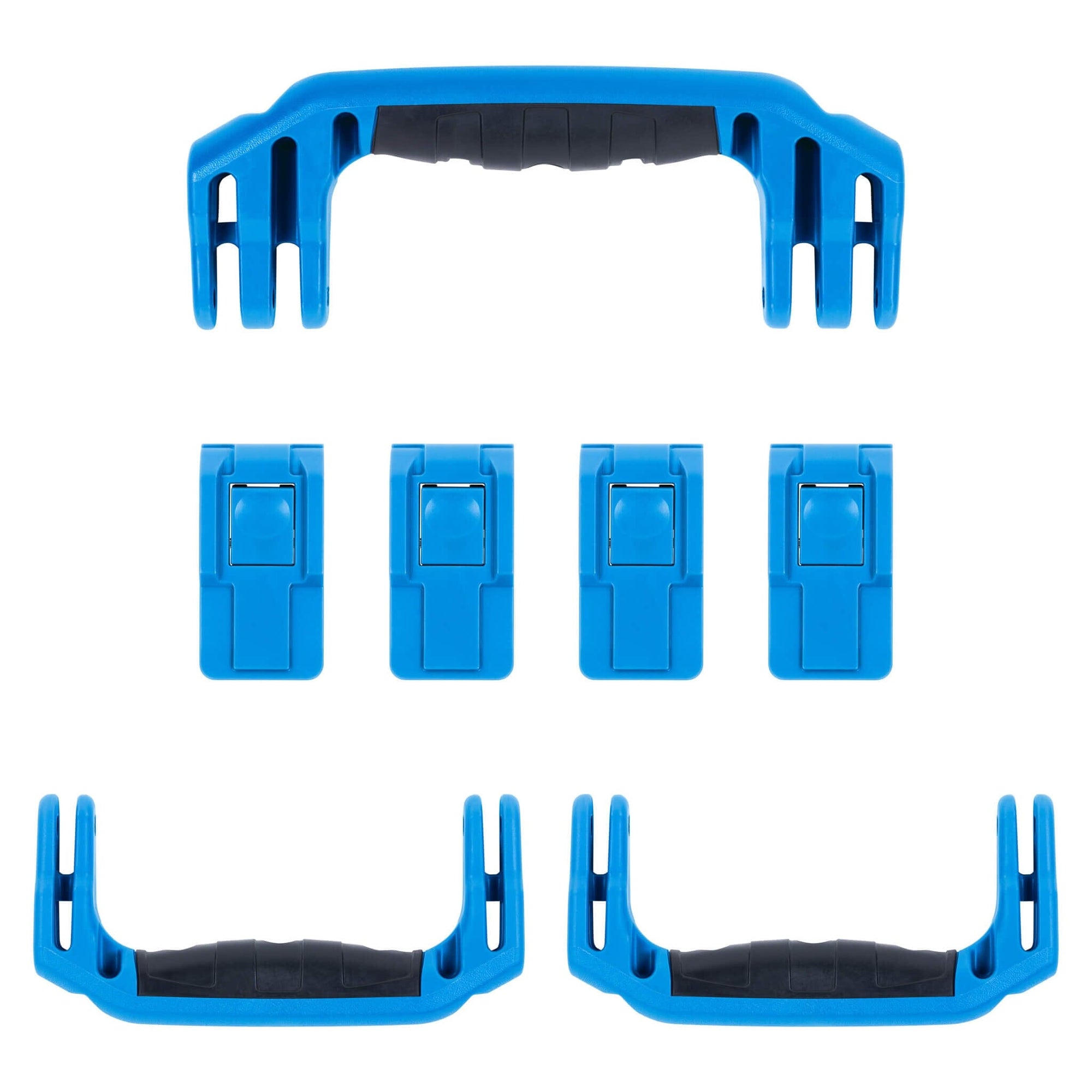 Pelican 1607 Air Replacement Handles & Latches, Blue (Set of 3 Handles, 4 Latches) ColorCase 