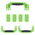 Pelican 1607 Air Replacement Handles & Latches, Lime Green (Set of 3 Handles, 4 Latches) ColorCase 