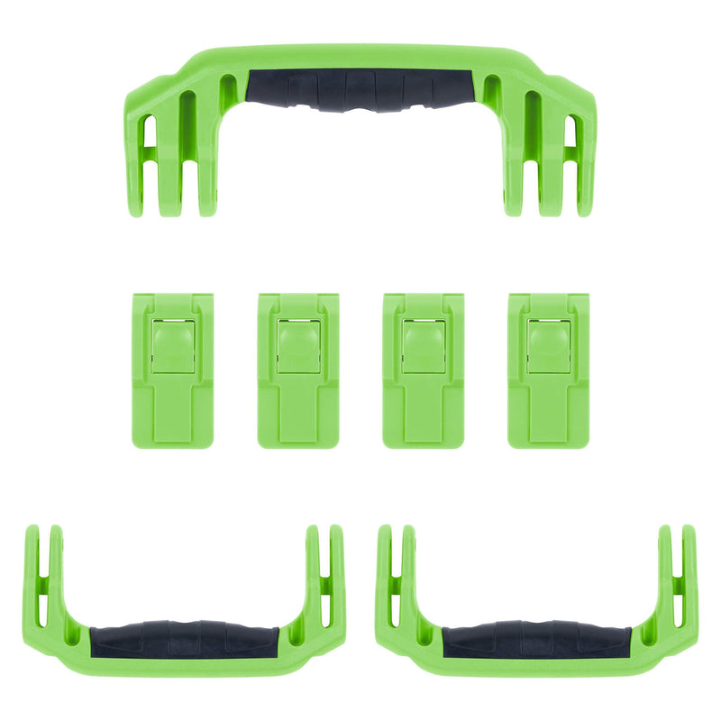 Pelican 1607 Air Replacement Handles & Latches, Lime Green (Set of 3 Handles, 4 Latches) ColorCase 