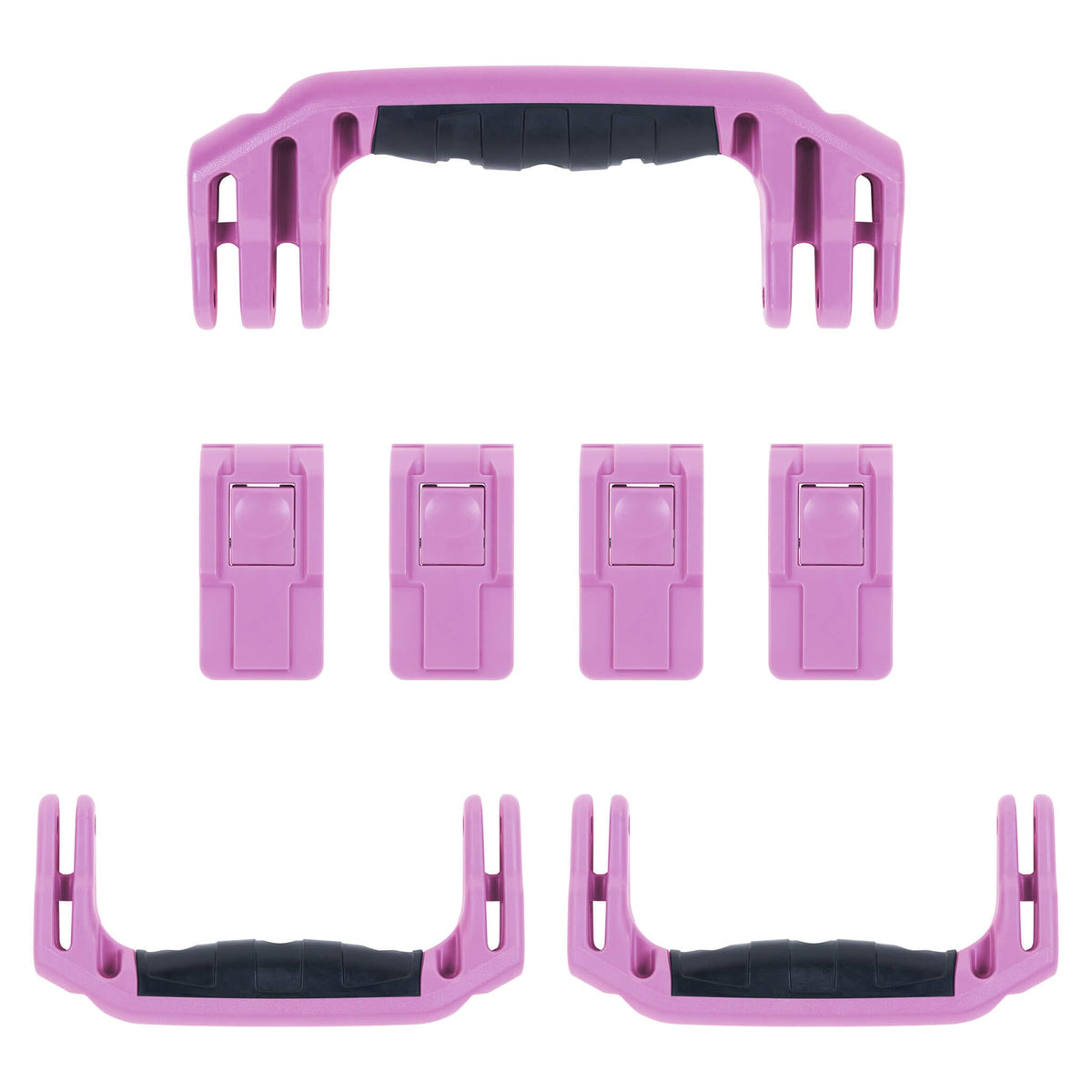 Pelican 1607 Air Replacement Handles &amp; Latches, Magenta (Set of 3 Handles, 4 Latches) ColorCase 
