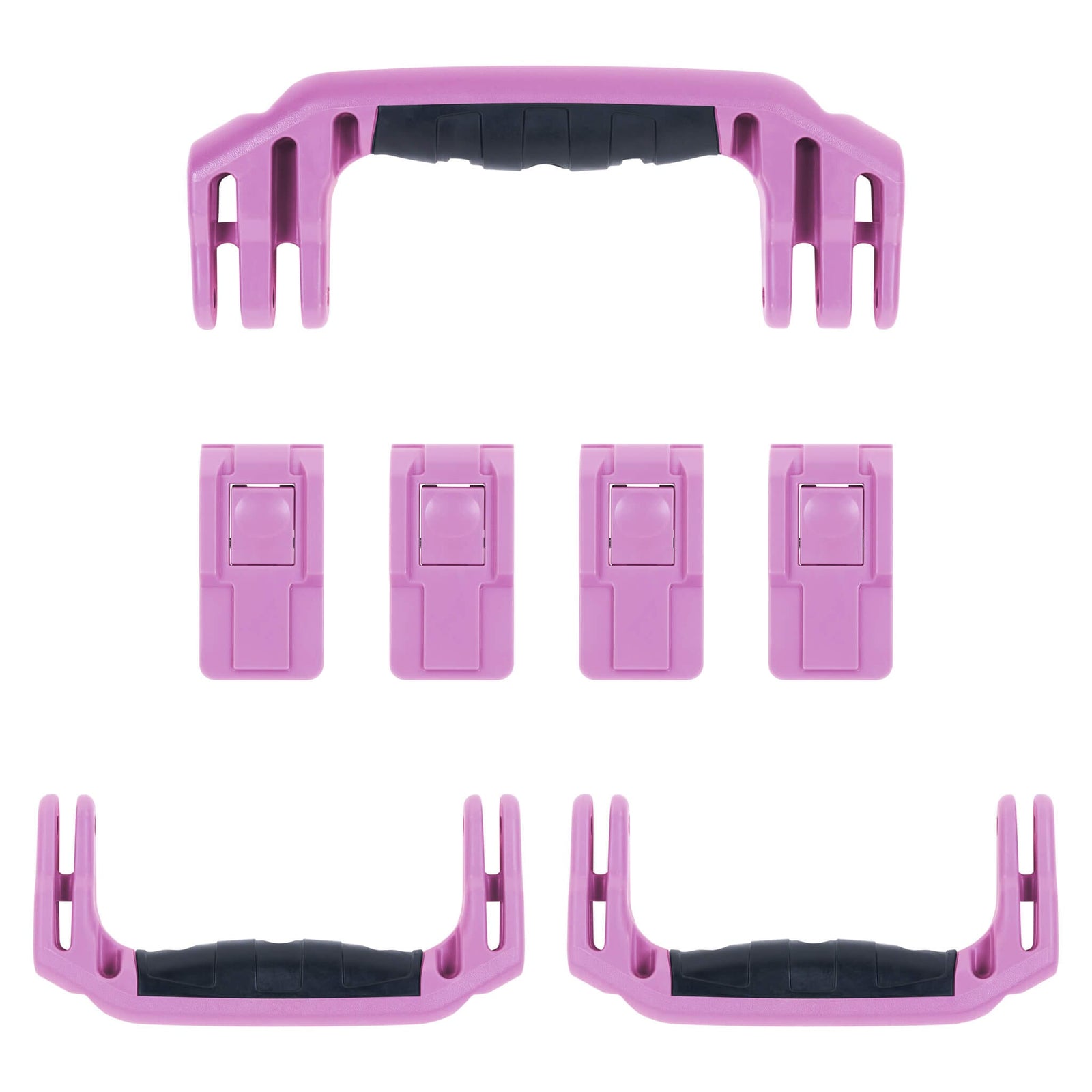 Pelican 1607 Air Replacement Handles & Latches, Magenta (Set of 3 Handles, 4 Latches) ColorCase 