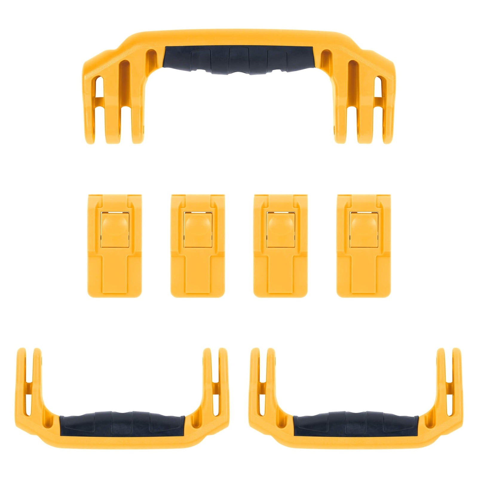 Pelican 1607 Air Replacement Handles & Latches, Yellow (Set of 3 Handles, 4 Latches) ColorCase 