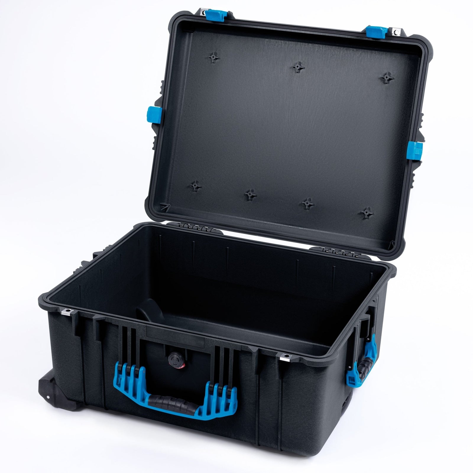 Pelican 1610 Case, Black with Blue Handles and Latches - Empty