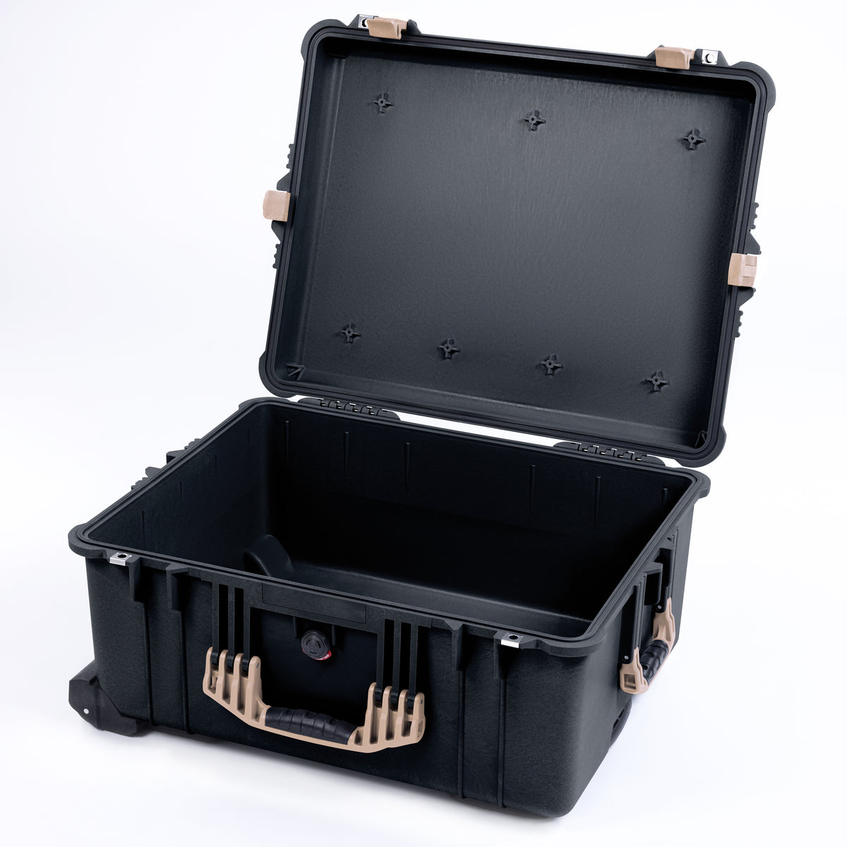 Pelican 1610 Case, Black with Desert Tan Handles and Latches