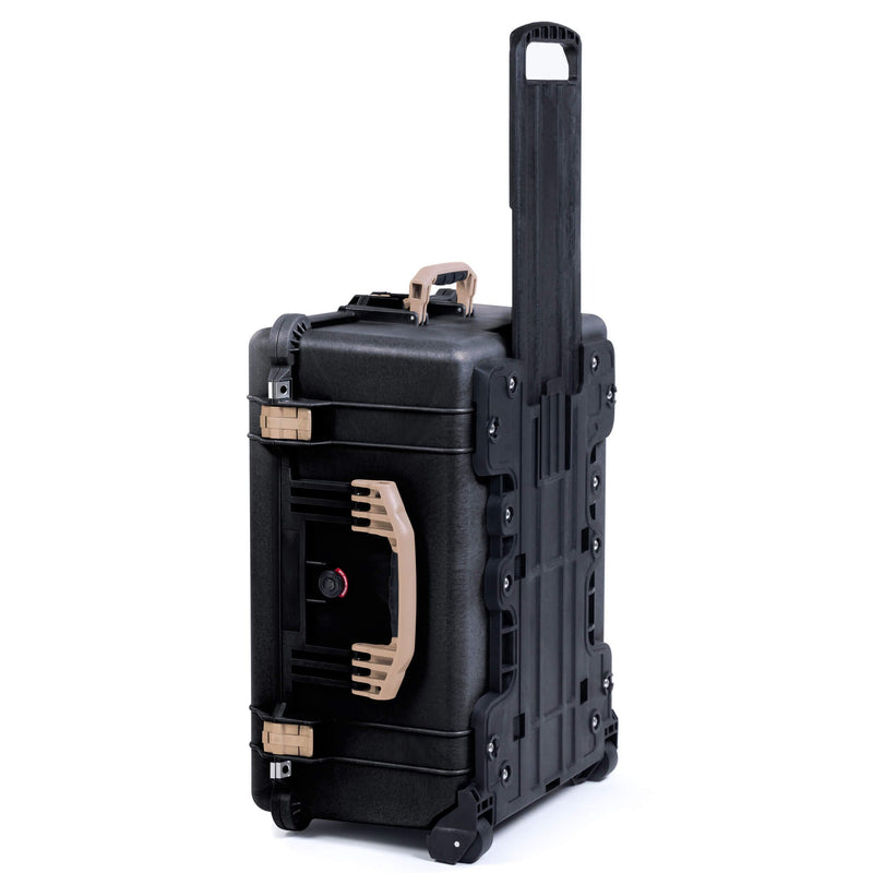 Pelican 1610 Case, Black with Desert Tan Handles and Latches ColorCase 