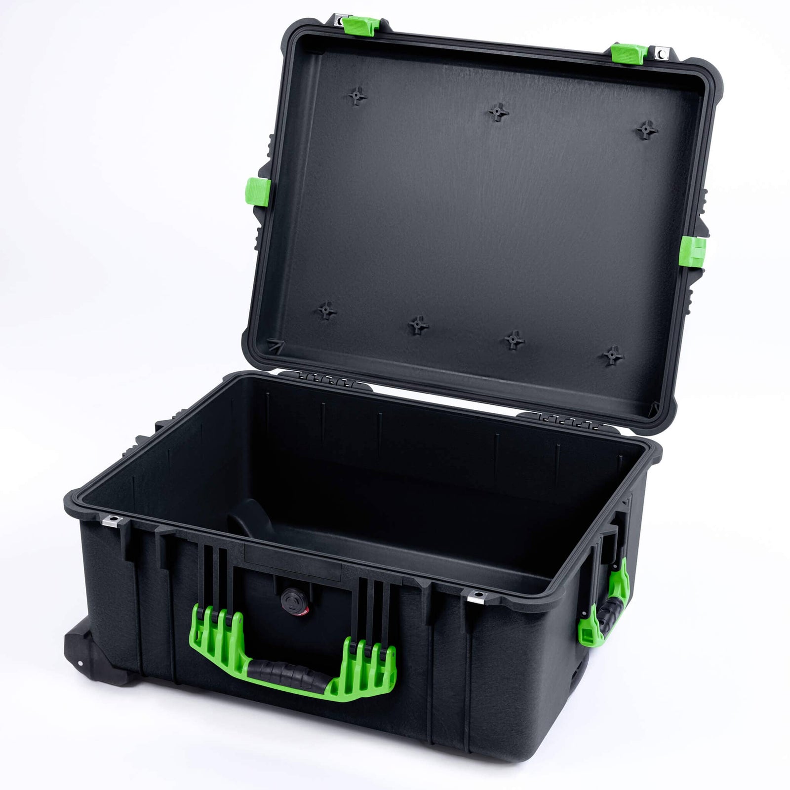 Pelican 1610 Case, Black with Lime Green Handles and Latches ColorCase 