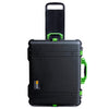 Pelican 1610 Case, Black with Lime Green Handles and Latches ColorCase