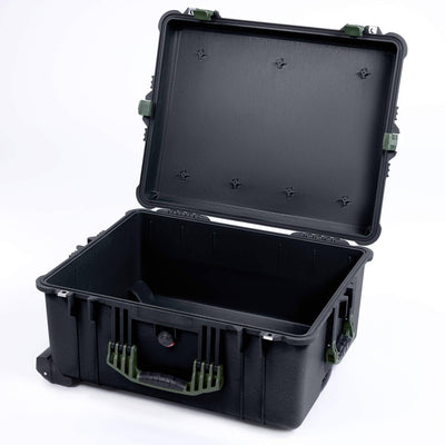 Pelican 1610 Case, Black with OD Green Handles and Latches ColorCase