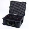 Pelican 1610 Case, Black with OD Green Handles and Latches ColorCase