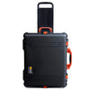 Pelican 1610 Case, Black with Orange Handles and Latches ColorCase