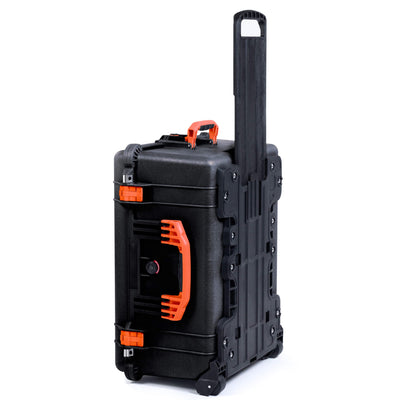 Pelican 1610 Case, Black with Orange Handles and Latches ColorCase