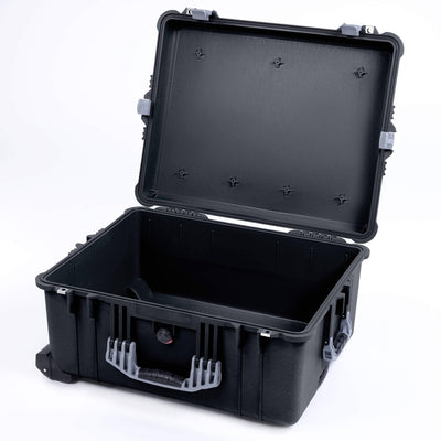 Pelican 1610 Case, Black with Silver Handles and Latches ColorCase