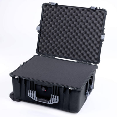 Pelican 1610 Case, Black with Silver Handles and Latches ColorCase