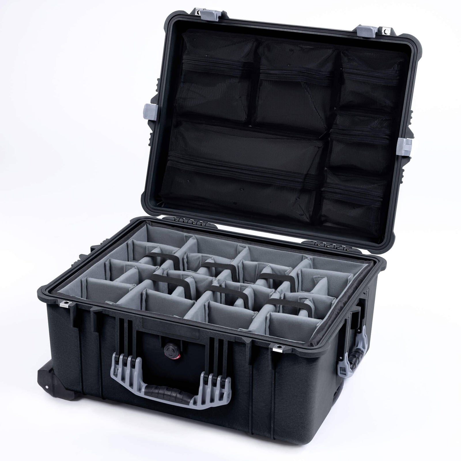 Pelican 1610 Case, Black with Silver Handles and Latches ColorCase 
