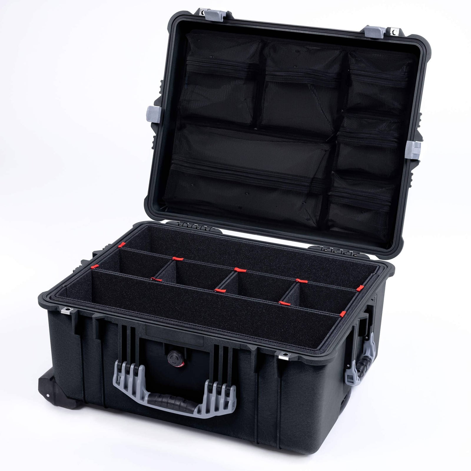 Pelican 1610 Case, Black with Silver Handles and Latches ColorCase 