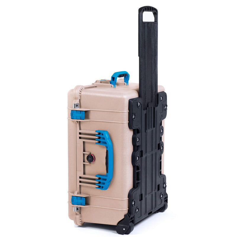 Pelican 1610 Case, Desert Tan with Blue Handles and Latches ColorCase 