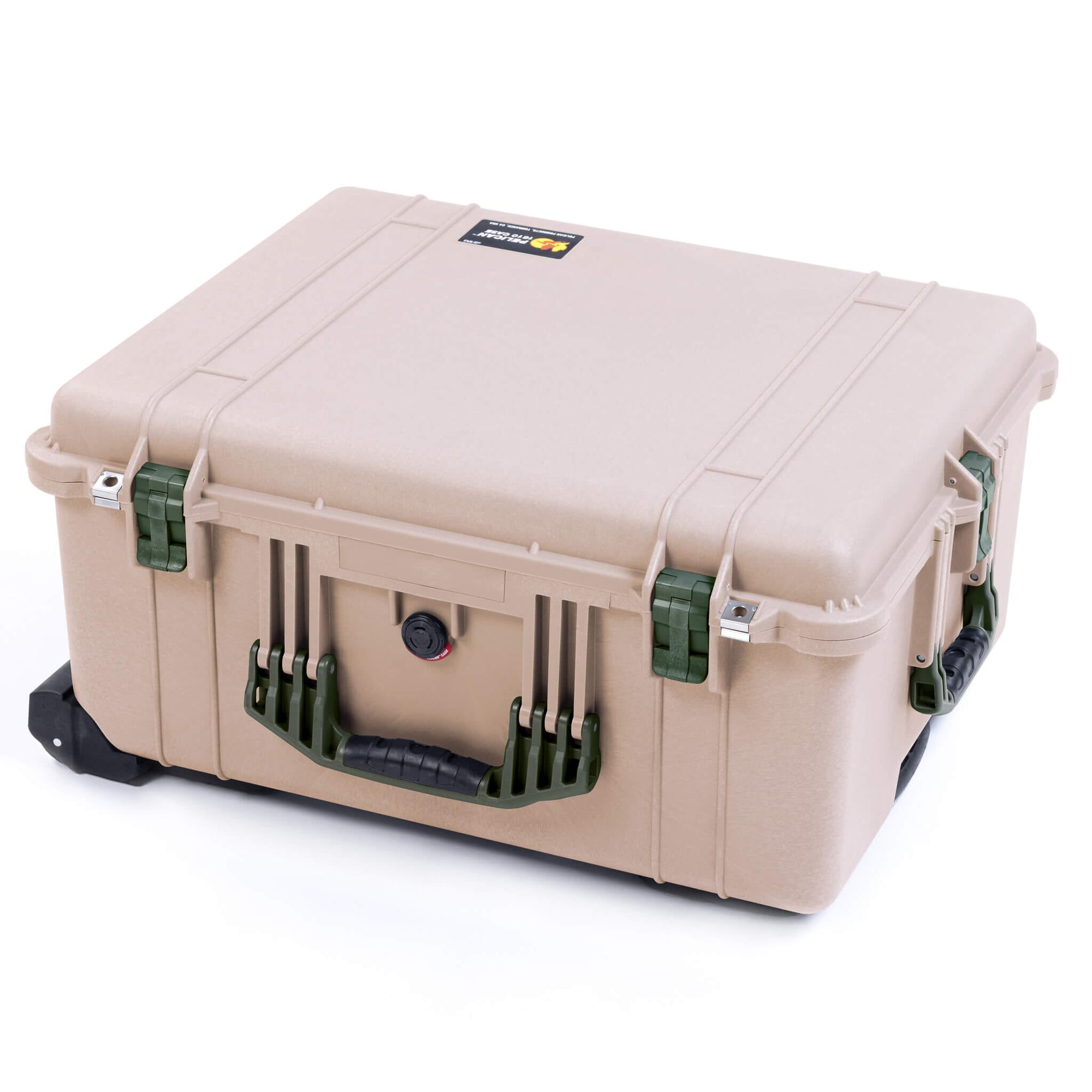 Pelican 1610 Case, Desert Tan with OD Green Handles & Latches ColorCase 