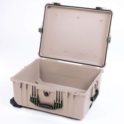 Pelican 1610 Case, Desert Tan with OD Green Handles & Latches ColorCase